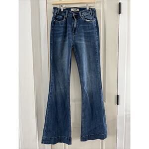 Rock and Roll Cowgirl High-Rise Trouser Jeans in Medium Wash Blue W29/34L